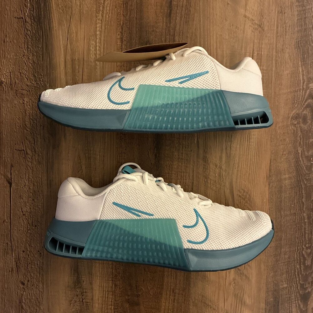 Nike Metcon 9 Gym Training Shoes Men Size 11 White Blue Dusty Cactus DZ2617-105